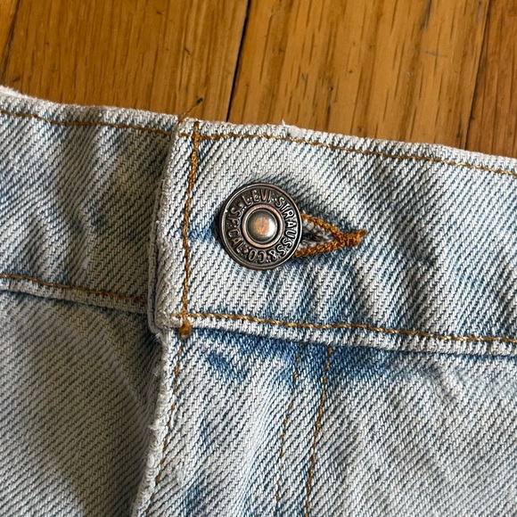 90s Vintage Levis 551 Light Wash Jeans Sz 16 - Picture 4 of 12